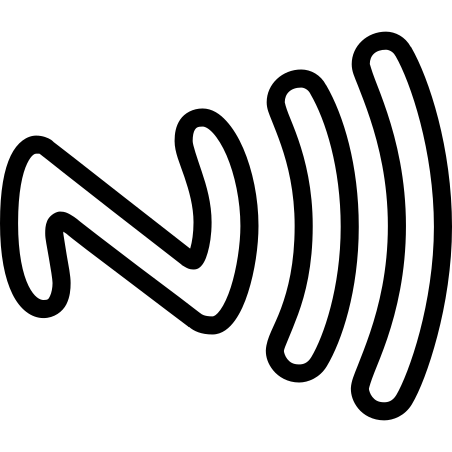 NFC icon mit schwarzer Outline